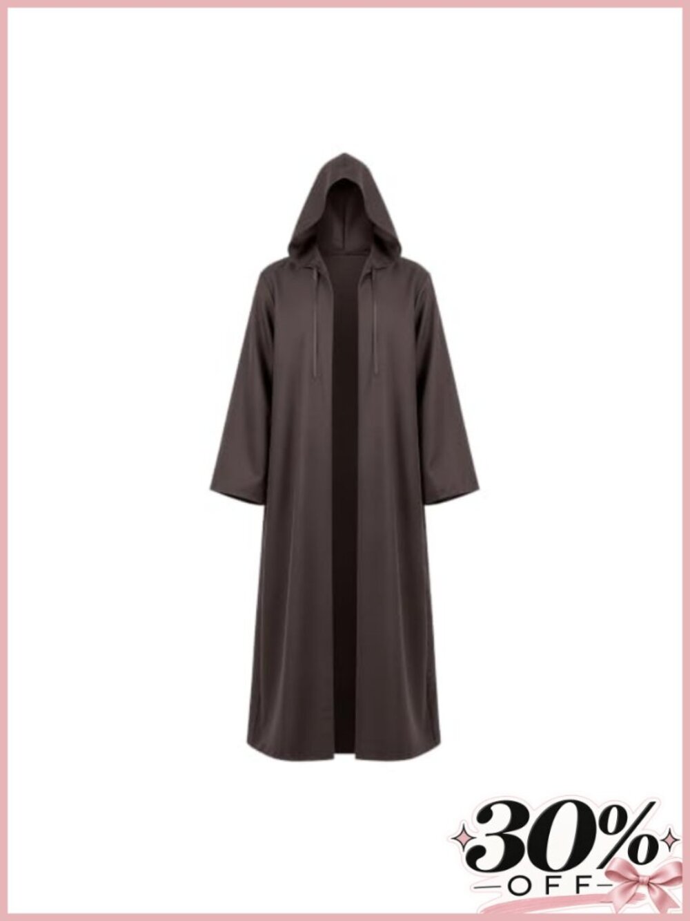 Men's Hooded Cloak Cape Medieval Knight Cosplay Costume Tunic
